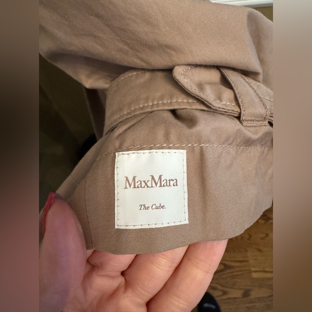 MAX MARA Beige The Cube Belted Trench Coat - Picture 7 of 9